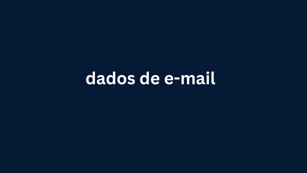 dados de e-mail